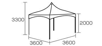 四角形テント 4坪タイプ